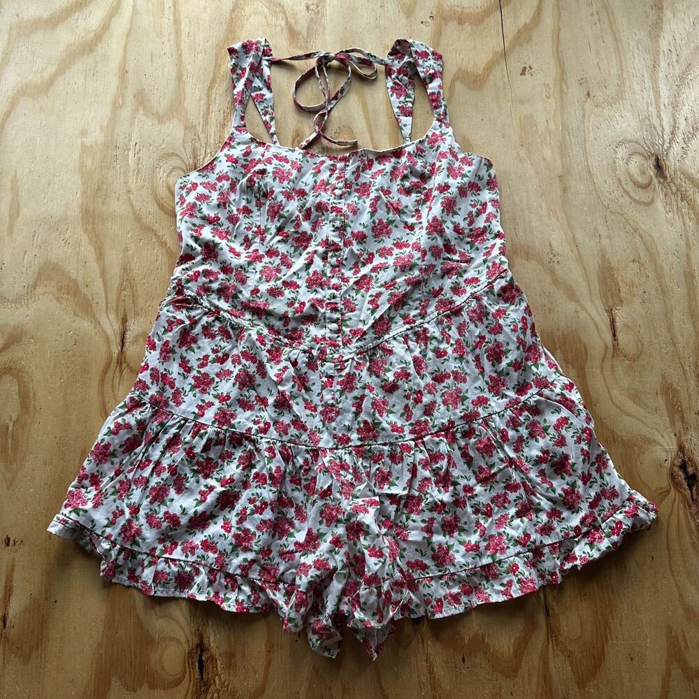 Wild Fable Floral Tiered Ruffle Romper - XXL